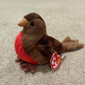 NWT, Vintage 1997 ‘Early’ the Robin Beanie Baby by Ty Inc.